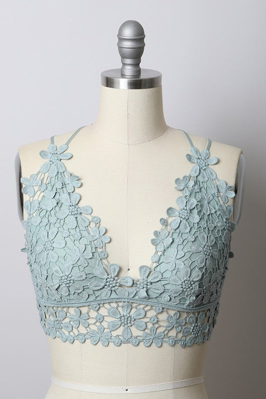 Crochet Lace Daisy Bralette - Corinne's Boutique