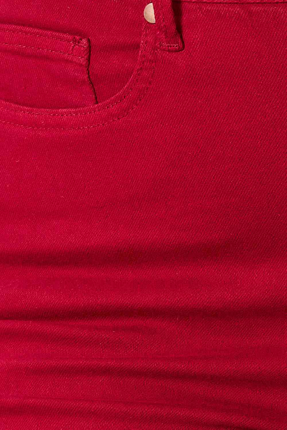 Judy Blue Full Size High Waist Tummy Control RED Skinny Jeans - Corinne's Boutique