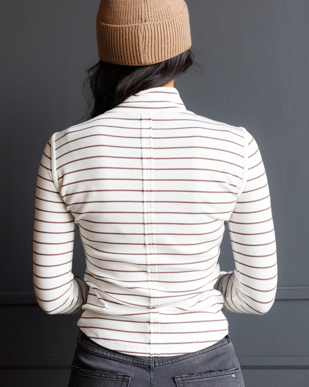 Mock Neck Henley Long Sleeve Top