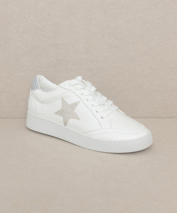 Starry Glitter Star Detail Sneakers - Corinne's Boutique