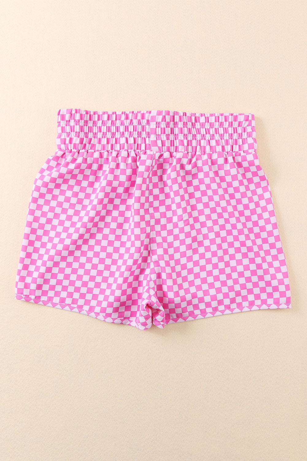 Leopard or Checkered Pattern Elastic Waist Shorts - Corinne's Boutique