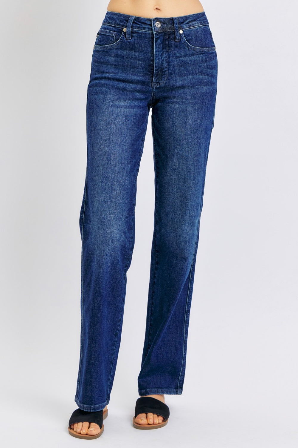 Judy Blue Full Size Tummy Control Straight Jeans - Corinne's Boutique