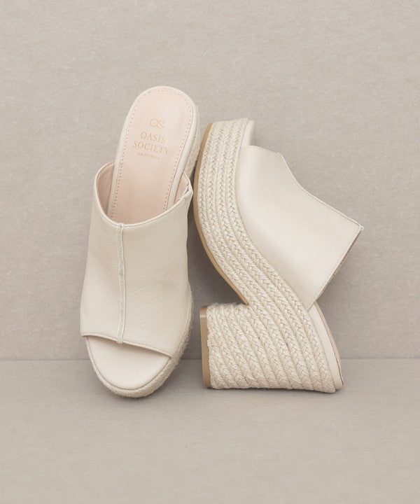 OASIS SOCIETY Melissa - Espadrille Platform Slide - Corinne's Boutique