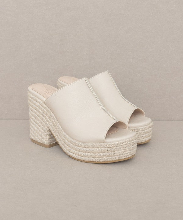 OASIS SOCIETY Melissa - Espadrille Platform Slide - Corinne's Boutique