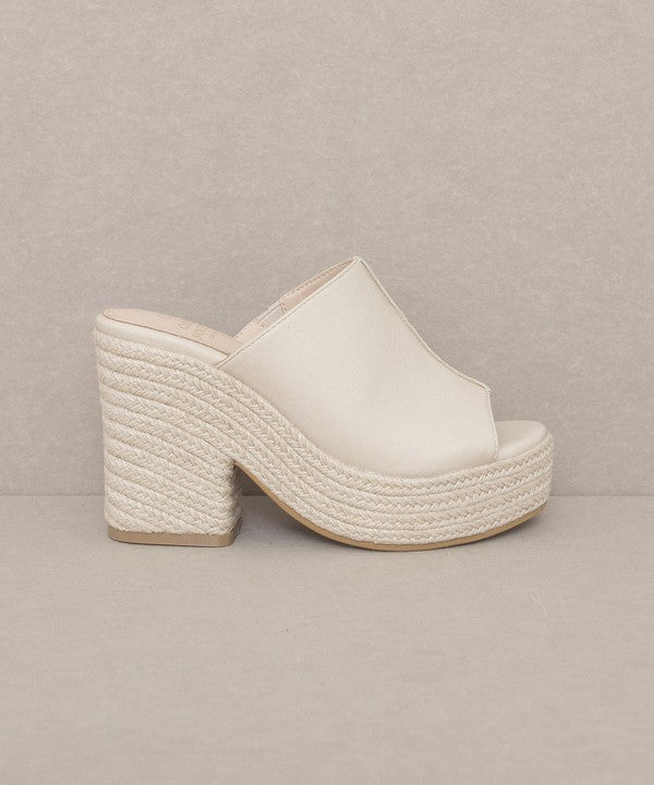 OASIS SOCIETY Melissa - Espadrille Platform Slide - Corinne's Boutique