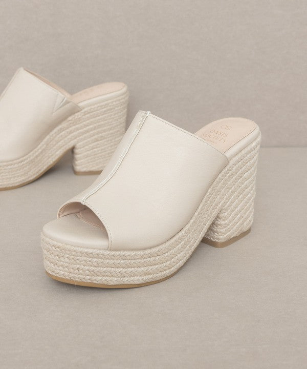 OASIS SOCIETY Melissa - Espadrille Platform Slide - Corinne's Boutique