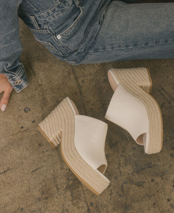 OASIS SOCIETY Melissa - Espadrille Platform Slide - Corinne's Boutique