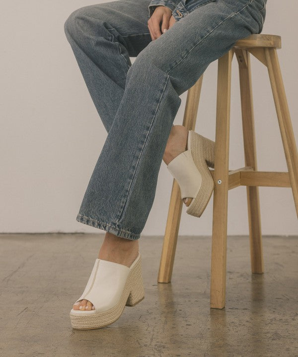 OASIS SOCIETY Melissa - Espadrille Platform Slide - Corinne's Boutique