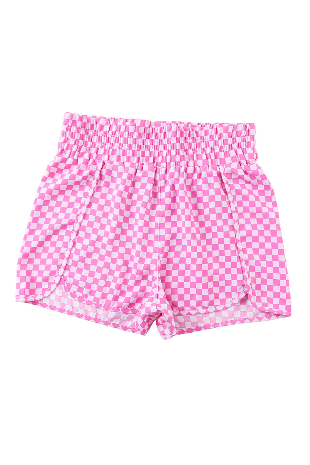 Leopard or Checkered Pattern Elastic Waist Shorts - Corinne's Boutique