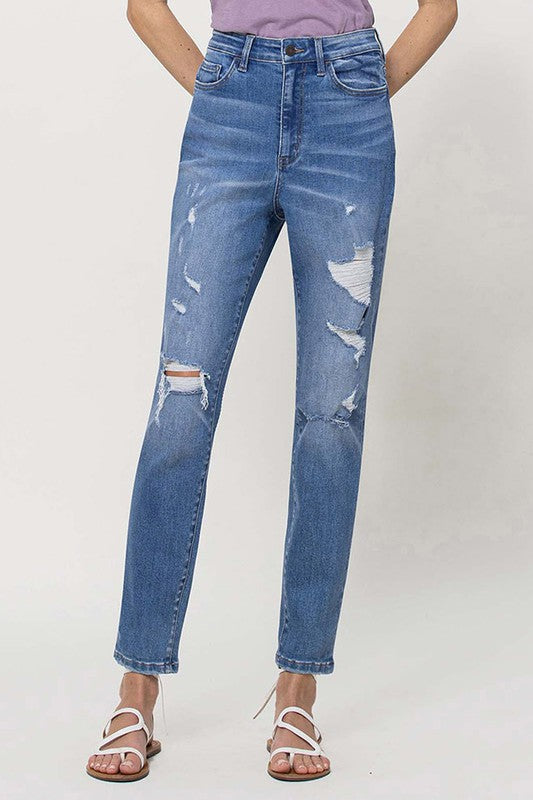 STRETCH MOM JEANS BY FLYING MONKEY JEANS - Corinne's Boutique