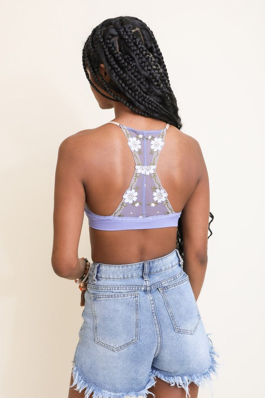 Floral Lattice Bralette - Corinne's Boutique