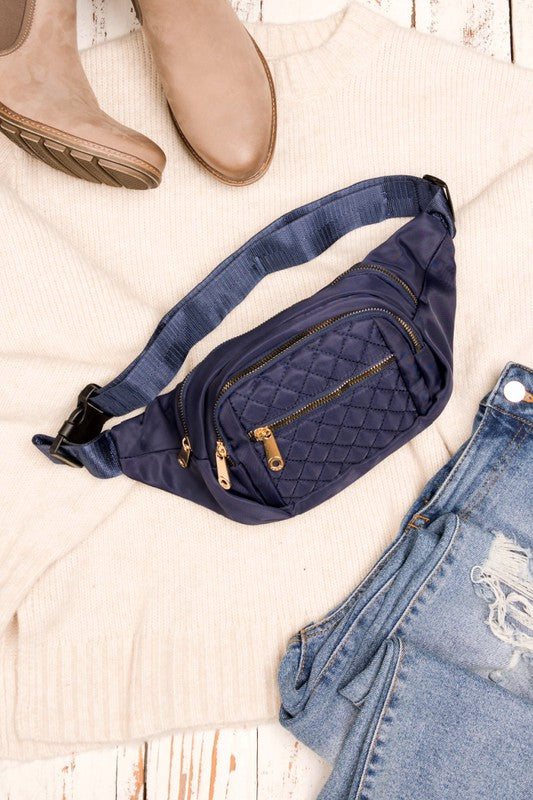 Quilted Belt Sling Bum Bag - Corinne's Boutique