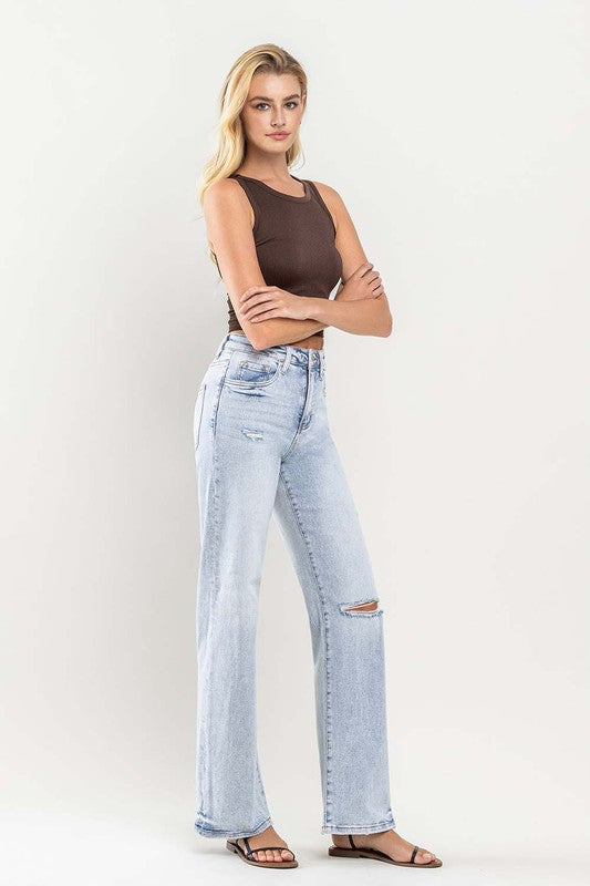 90s Vintage Super High Rise Flare Jeans by FLYING MONKEY JEANS