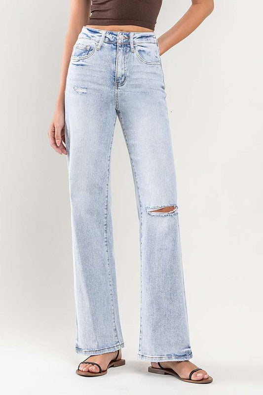 90s Vintage Super High Rise Flare Jeans by FLYING MONKEY JEANS