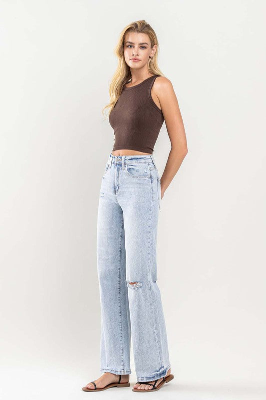 90s Vintage Super High Rise Flare Jeans by FLYING MONKEY JEANS