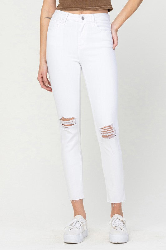 HIGH RISE CROP SKINNY BY FLYING MONKEY JEANS - Corinne's Boutique