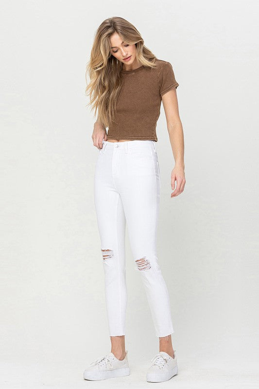 HIGH RISE CROP SKINNY BY FLYING MONKEY JEANS - Corinne's Boutique