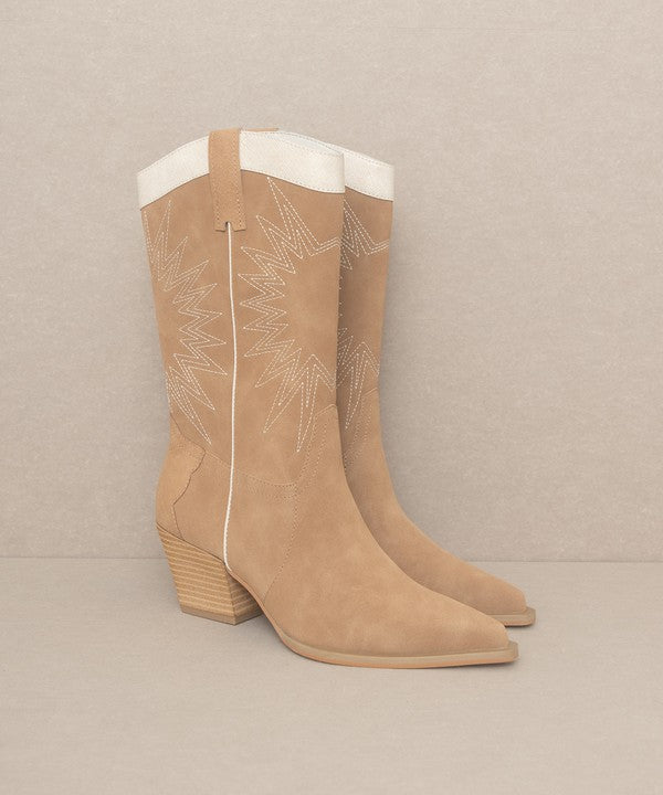 OASIS SOCIETY Halle - Paneled Cowboy Boots - Corinne's Boutique