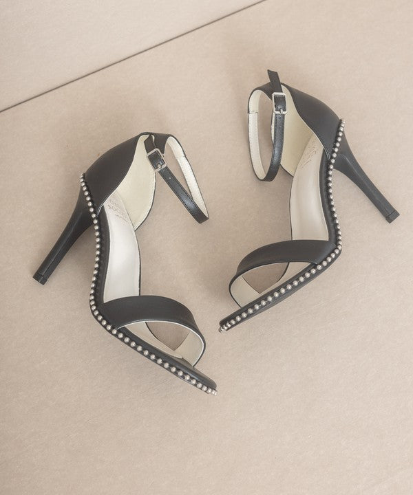 OASIS SOCIETY Dublin - Metal Stud Open Toe Heels - Corinne's Boutique