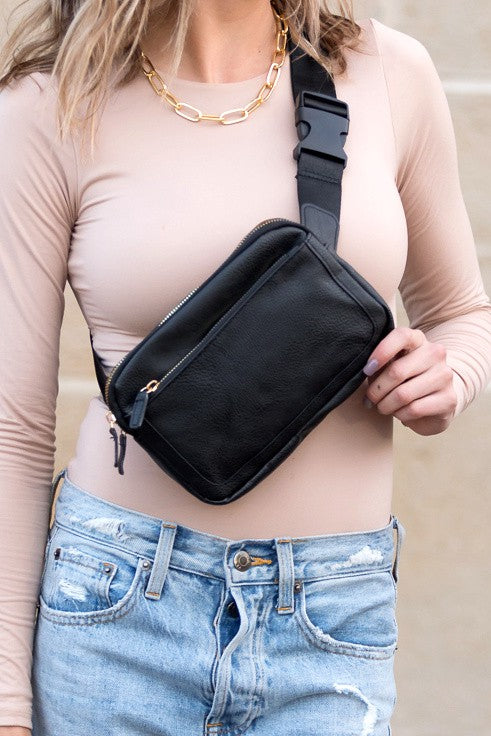 Presly Vegan Leather Everywhere Sling Belt Bag - Corinne's Boutique