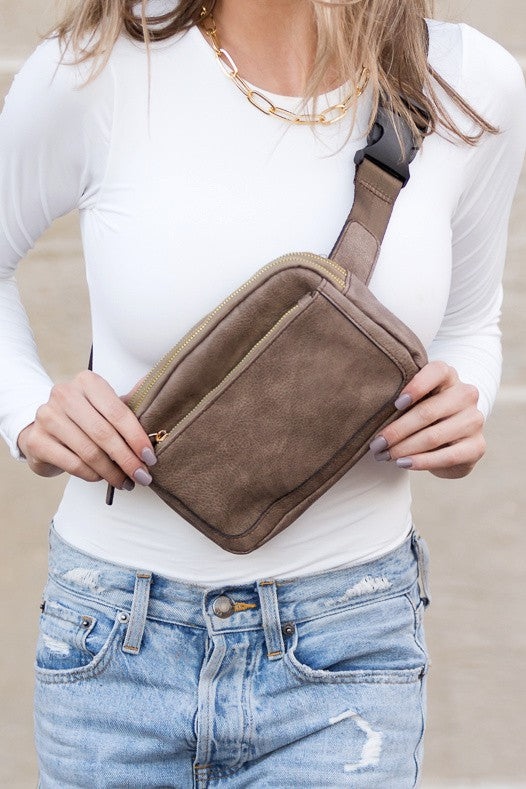 Presly Vegan Leather Everywhere Sling Belt Bag - Corinne's Boutique