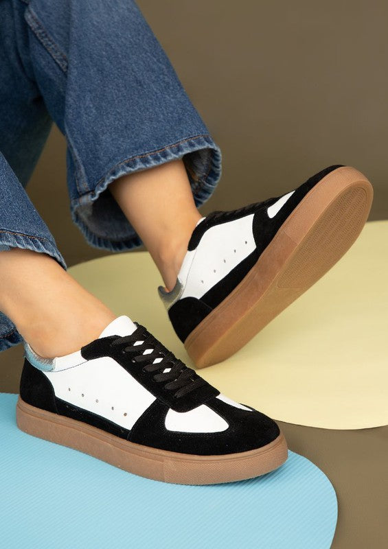 KATIE Leather & Suede Sneakers