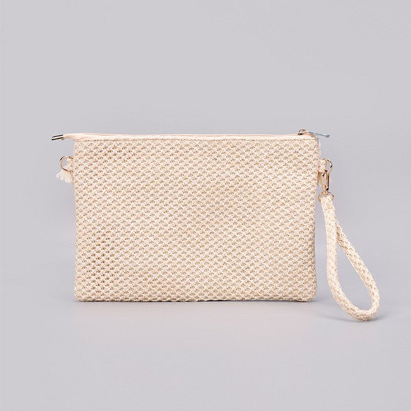 Naya Crochet Tassel Clutch - Corinne's Boutique