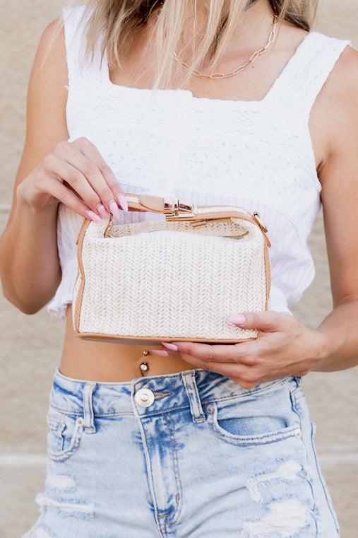 Imani Crochet Top Handle Crossbody - Corinne's Boutique