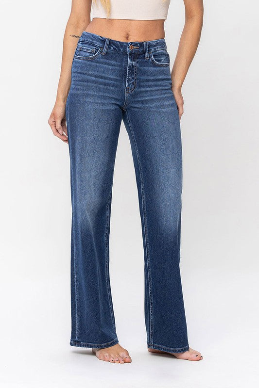 High Rise Loose Fit Jeans by Flying Monkey Jeans - Corinne's Boutique