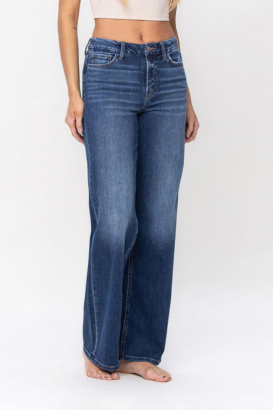 High Rise Loose Fit Jeans by Flying Monkey Jeans - Corinne's Boutique