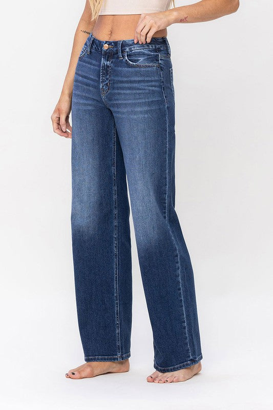 High Rise Loose Fit Jeans by Flying Monkey Jeans - Corinne's Boutique