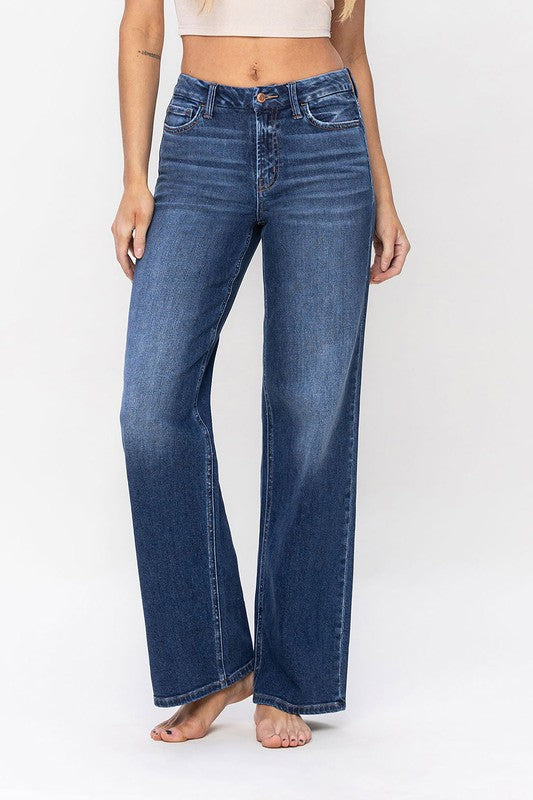 High Rise Loose Fit Jeans by Flying Monkey Jeans - Corinne's Boutique