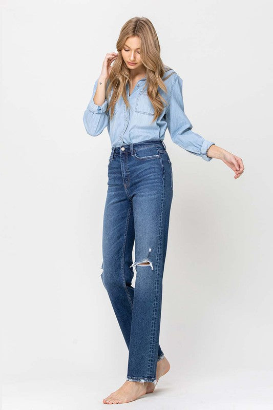 SUPER HIGH RISE STRAIGHT LEG BY FLYING MONKEY JEANS - Corinne's Boutique