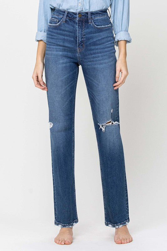 SUPER HIGH RISE STRAIGHT LEG BY FLYING MONKEY JEANS - Corinne's Boutique