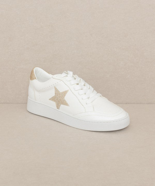 Starry Glitter Star Detail Sneakers - Corinne's Boutique