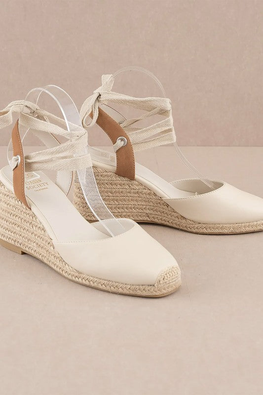 Oasis Society ALONDRA ESPADRILLE, LACE UP, WEDGE SANDALS