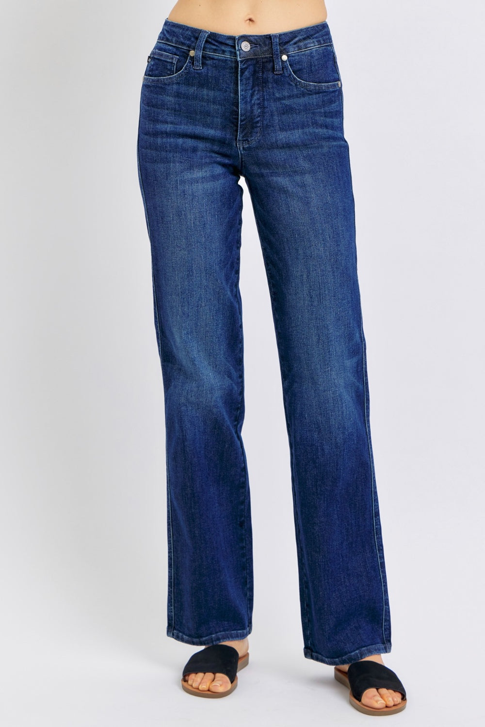 Judy Blue Full Size Tummy Control Straight Jeans - Corinne's Boutique