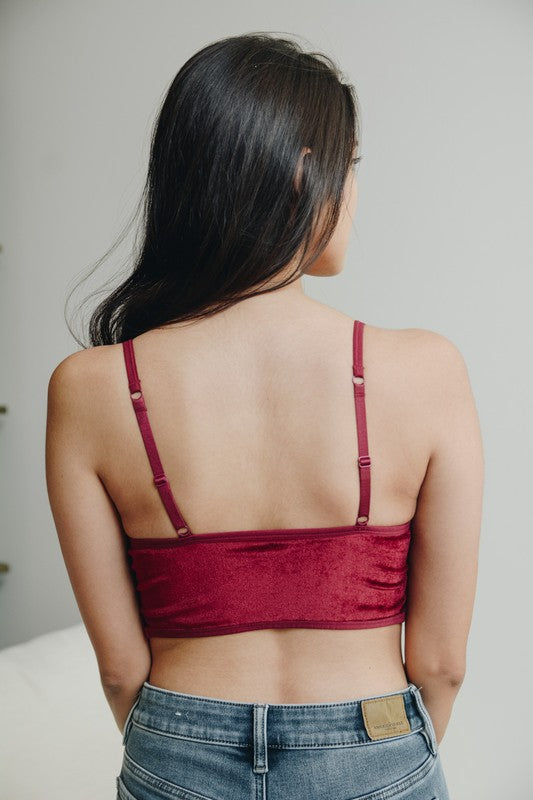 Velvet and Lace Half Cami - Corinne's Boutique