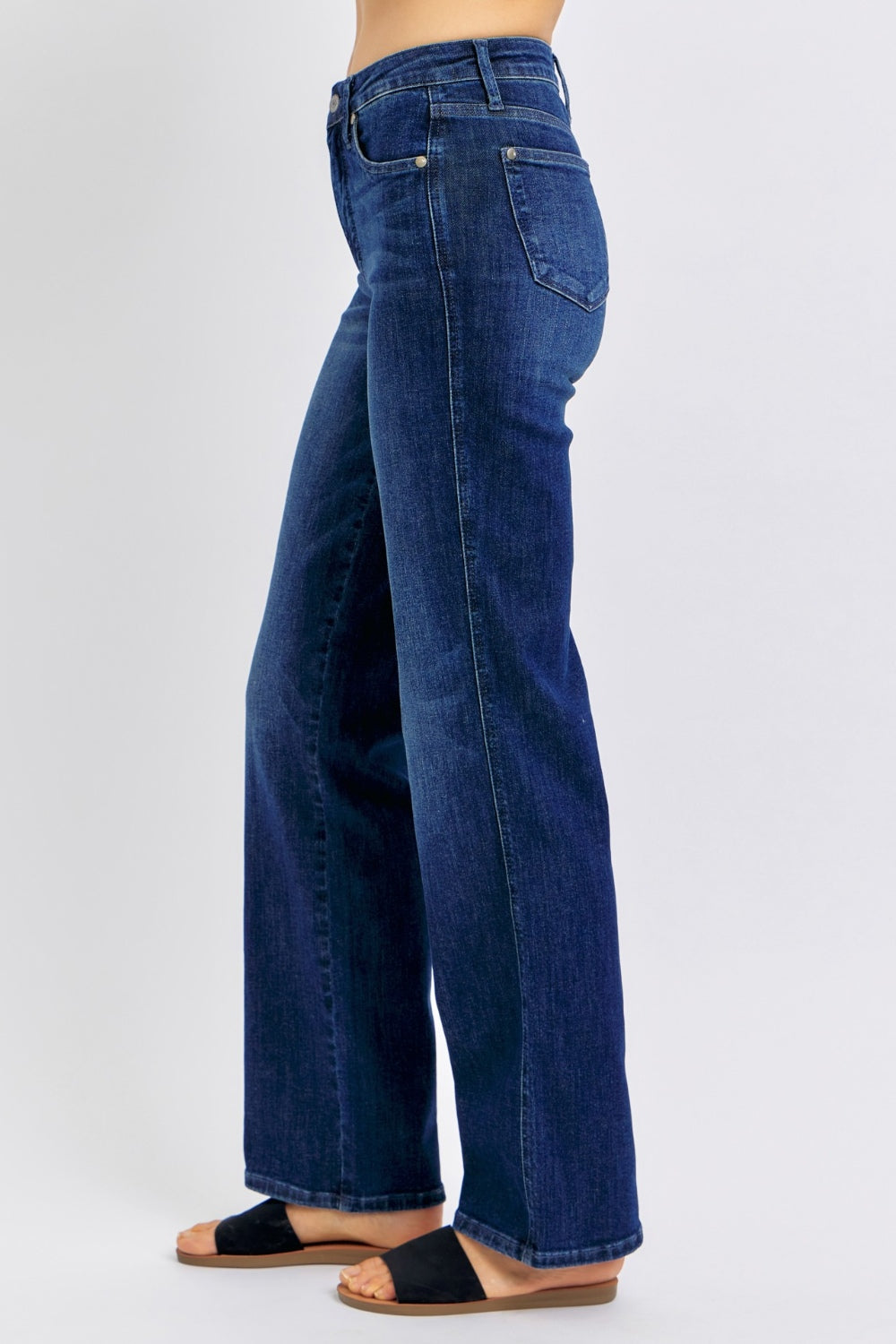 Judy Blue Full Size Tummy Control Straight Jeans - Corinne's Boutique