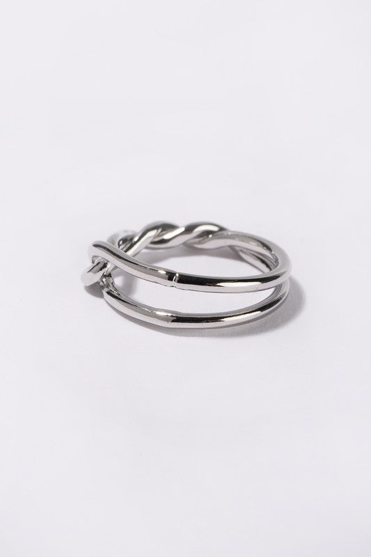 Twisted Ring - silver - Corinne's Boutique