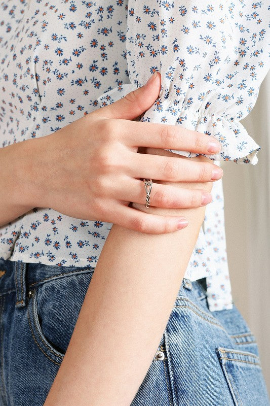 Twisted Ring - silver - Corinne's Boutique