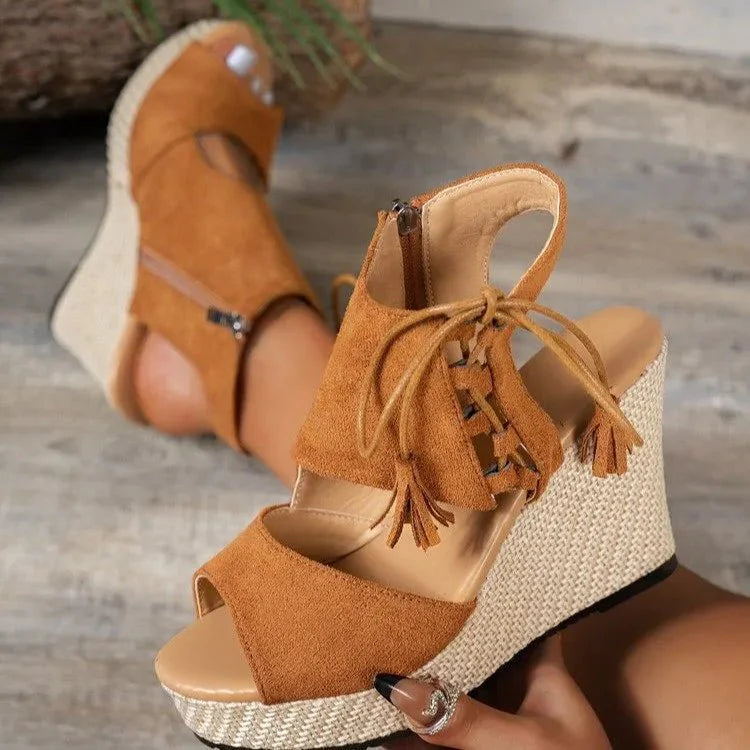 Peep Toe Wedge Sandals for Stylish Summer Comfort