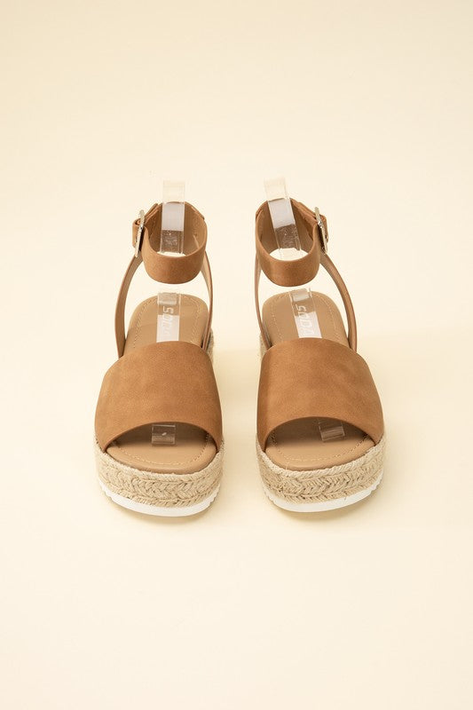 ESPADRILLE ANKLE STRAP SANDALS BY SODA - Corinne's Boutique