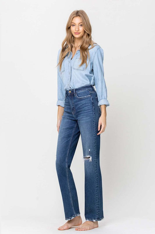 SUPER HIGH RISE STRAIGHT LEG BY FLYING MONKEY JEANS - Corinne's Boutique