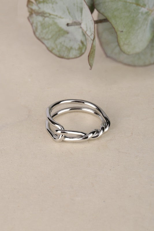 Twisted Ring - silver - Corinne's Boutique