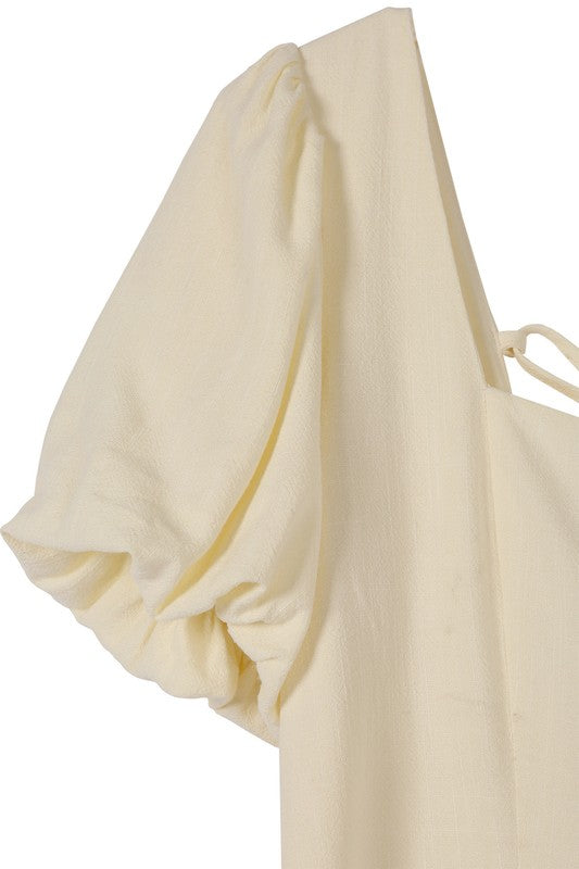 Light Yellow Back Strap Dress - Corinne's Boutique