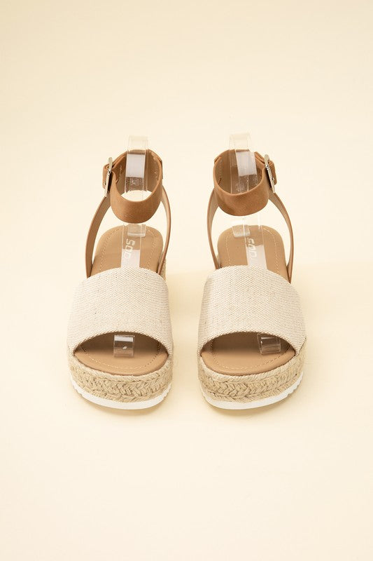 ESPADRILLE ANKLE STRAP SANDALS BY SODA - Corinne's Boutique