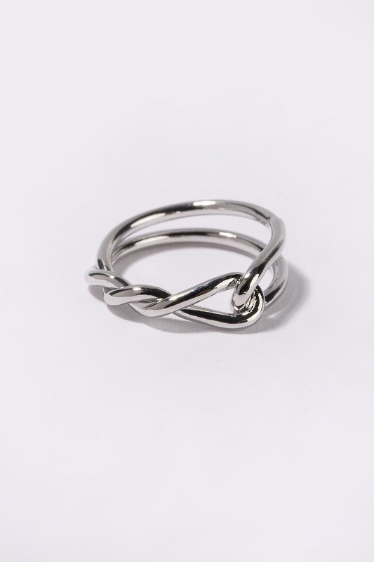 Twisted Ring - silver - Corinne's Boutique