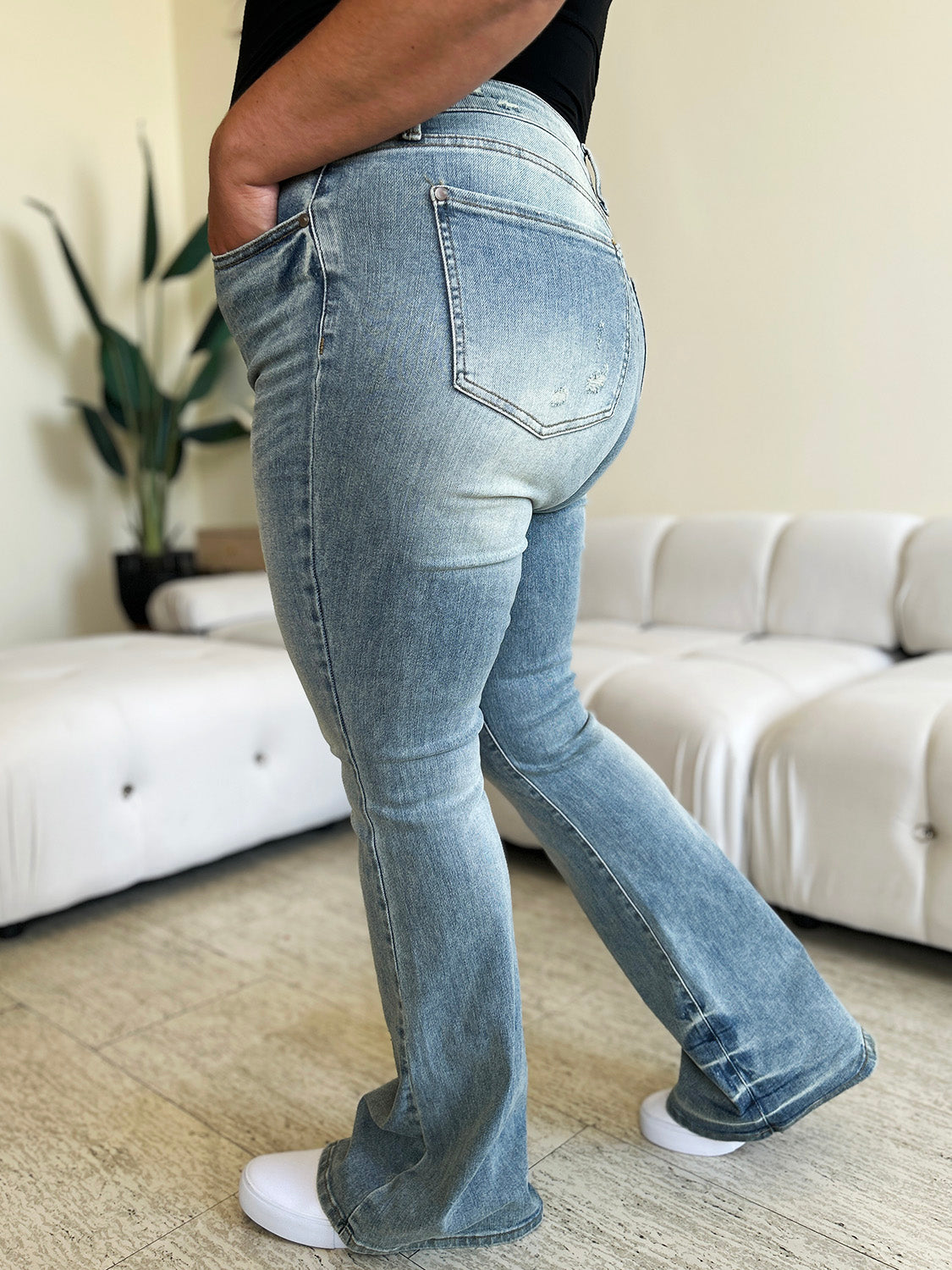 Judy Blue Full Size High Waist Flare Jeans - Corinne's Boutique