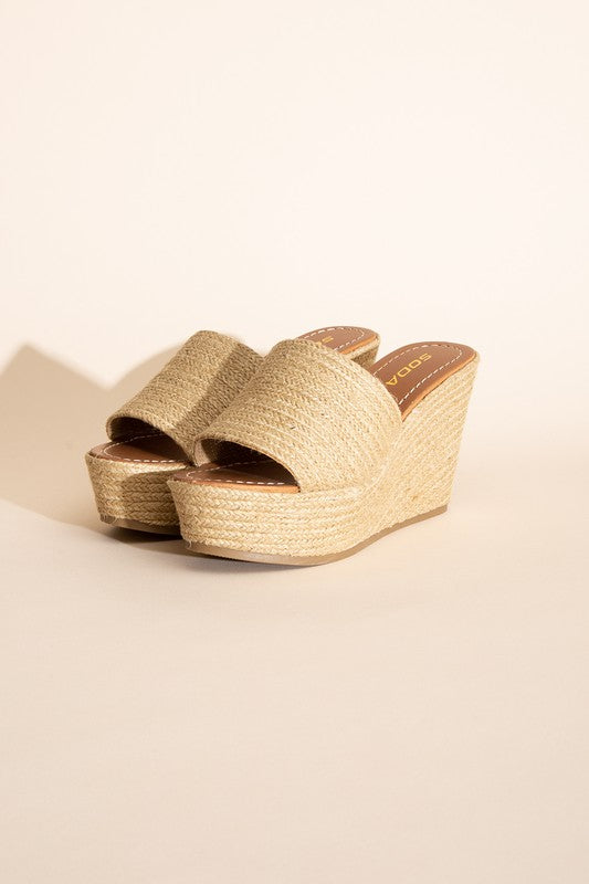 BOUNTY JUTE PLATFORM WEDGES - Corinne's Boutique